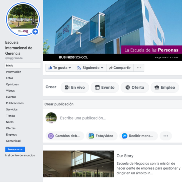 Facebook EIG Business School
